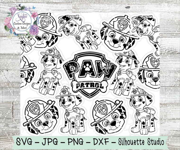 Marshall Paw Patrol Burst Tumbler Template Digital Download marshall-paw-patrol-burst-tumbler-template-digital-download