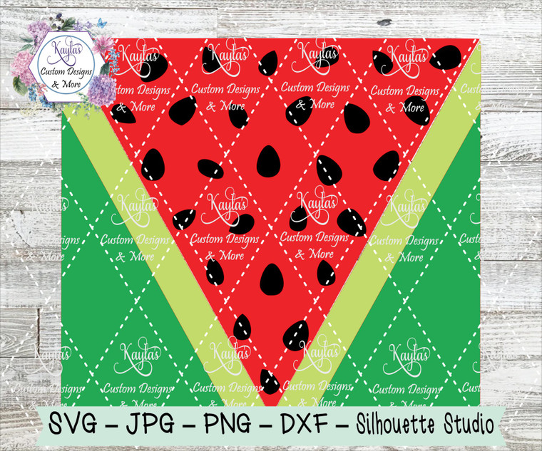 Watermelon V Split "Burst" Tumbler Template Digital Download