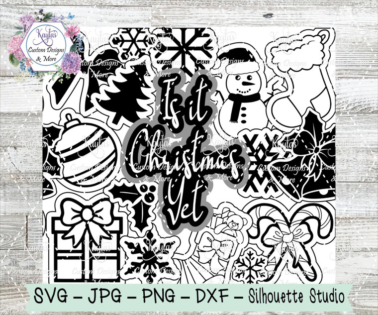 Is It Christmas Yet Burst Tumbler Template Digital Download