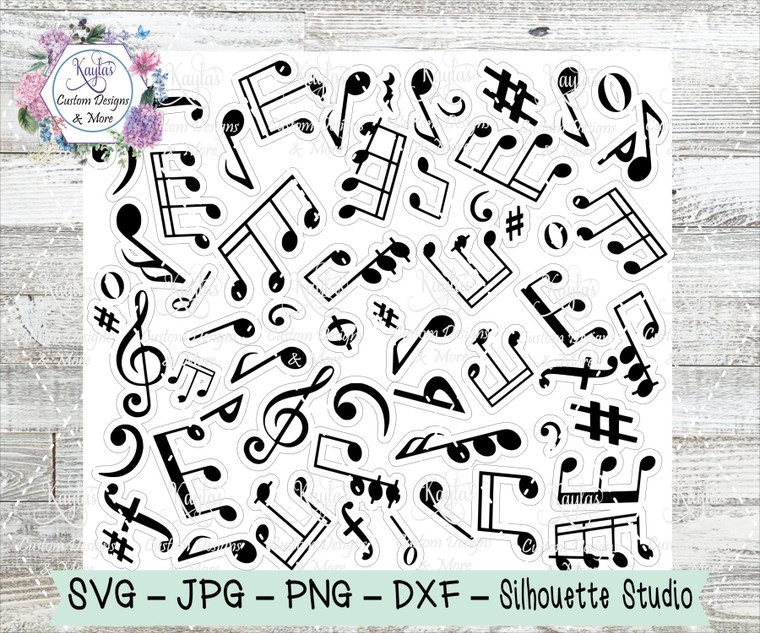 Music Notes Burst Tumbler Template Digital Download