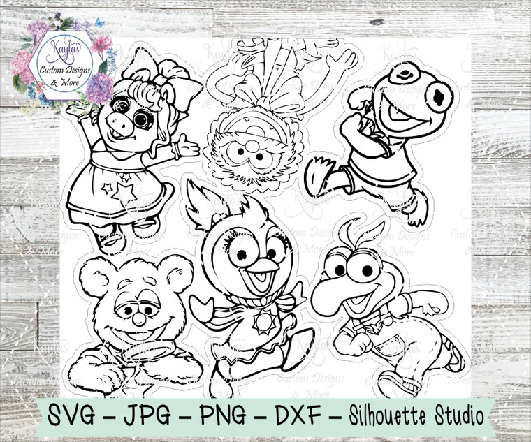 Muppet Babies Burst Tumbler Template Digital Download