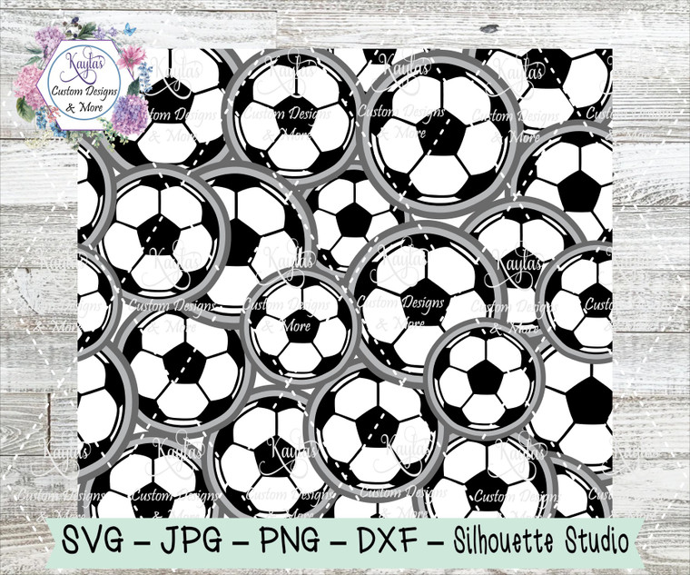 Soccer Balls Burst Tumbler Template Digital Download