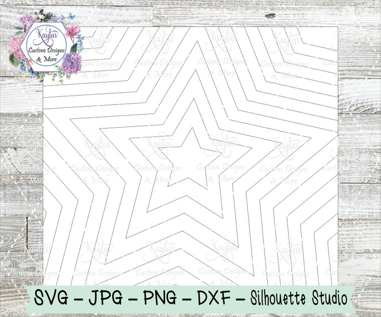 Star Burst Tumbler Template Digital Download