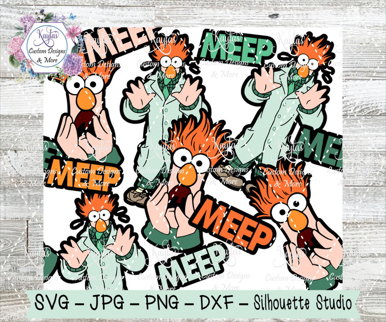 Muppets Beaker Burst Tumbler Template Digital Download