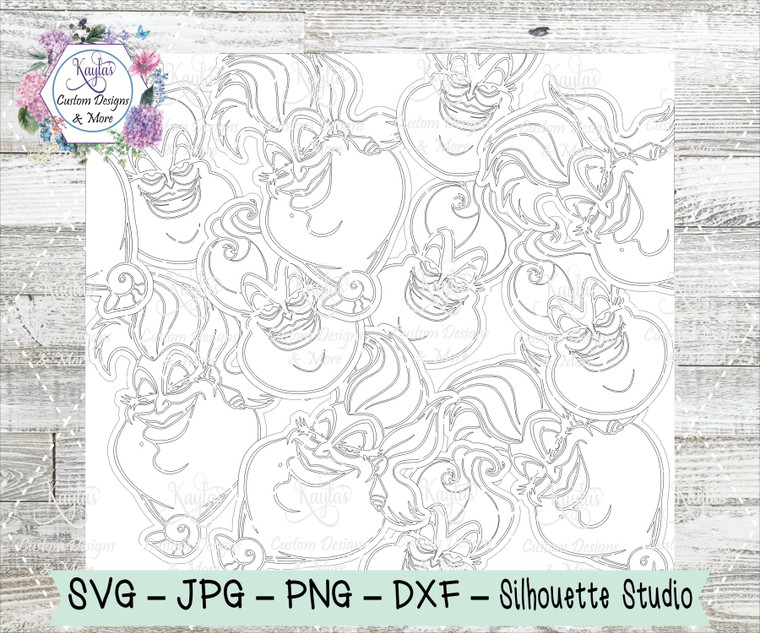 Ursula Heads Tumbler Template Digital Download