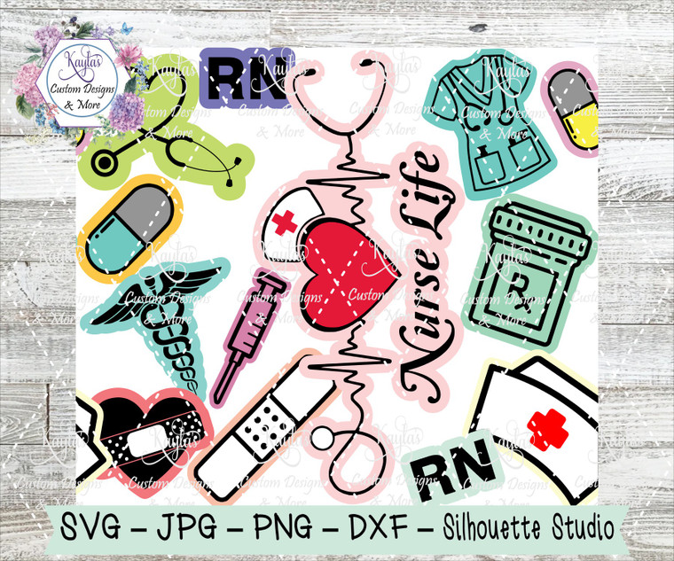 Nurse Life Burst Tumbler Template Digital Download