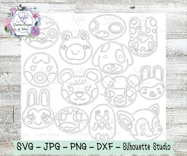 Animal Crossing Burst Tumbler Template Digital Download