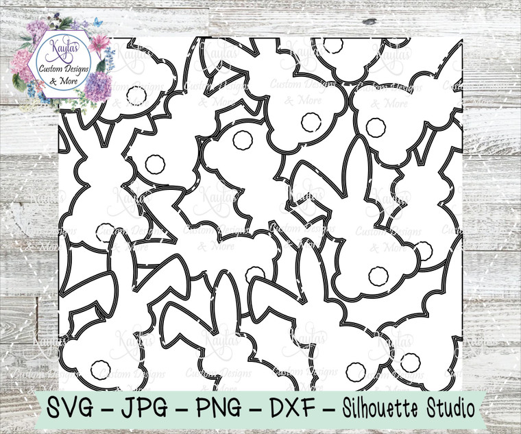 Bunny Burst Tumbler Template Digital Download