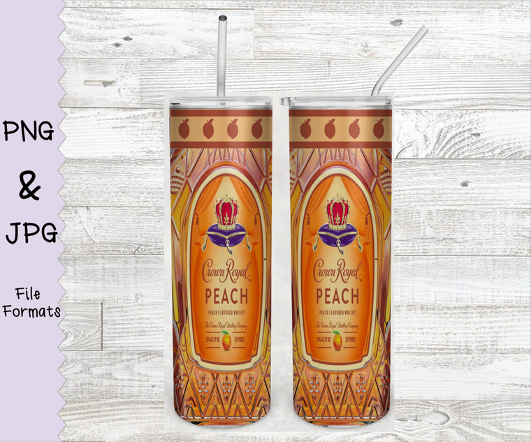 Crown Royal Peach Tumbler Wraps Digital Download