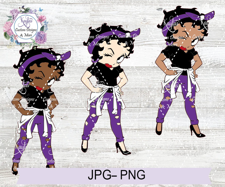 Betty Boop Purple Digital Download