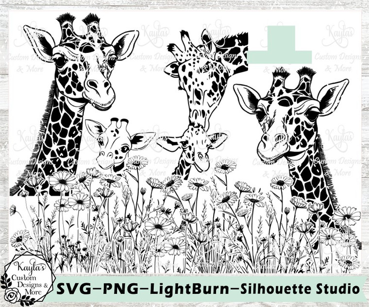 Giraffe SVG Tumbler Template Digital Download