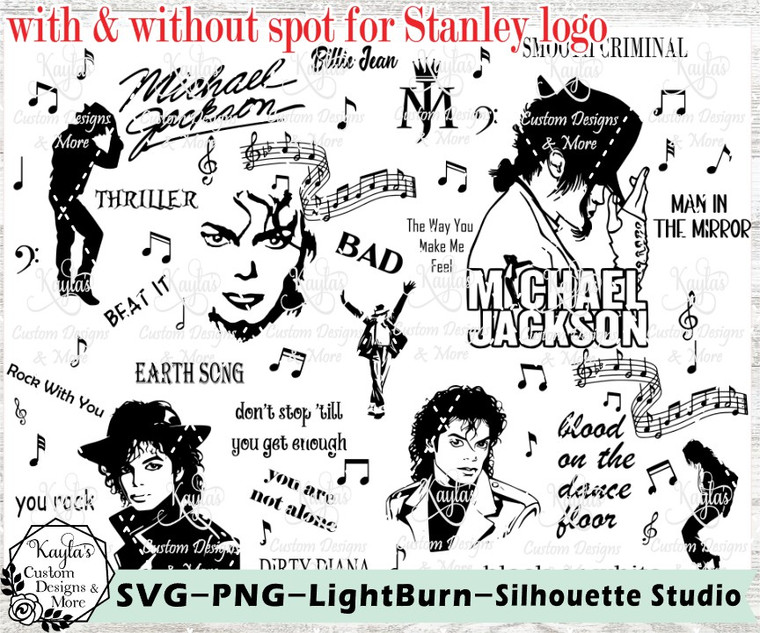 Michael Jackson Tumbler Template Digital Download