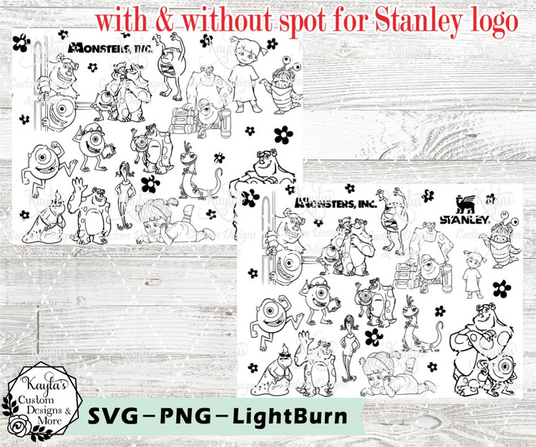 Monsters Inc, Classic Minnie SVG Tumbler Template Digital Download
