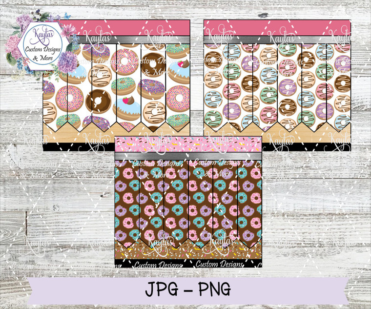 Donut Pencil Tumbler Wrap with Pen Wraps  Digital Download