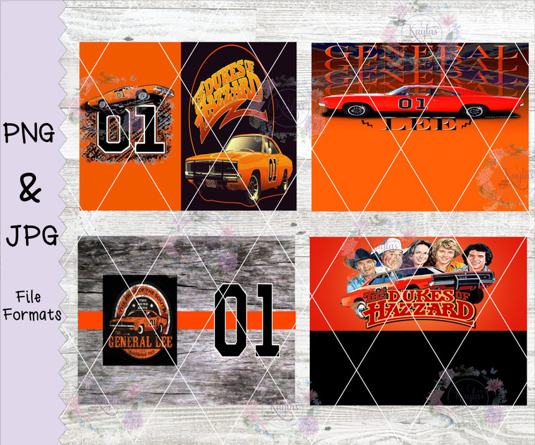 Dukes Of Hazzard Tumbler Wraps Digital Download