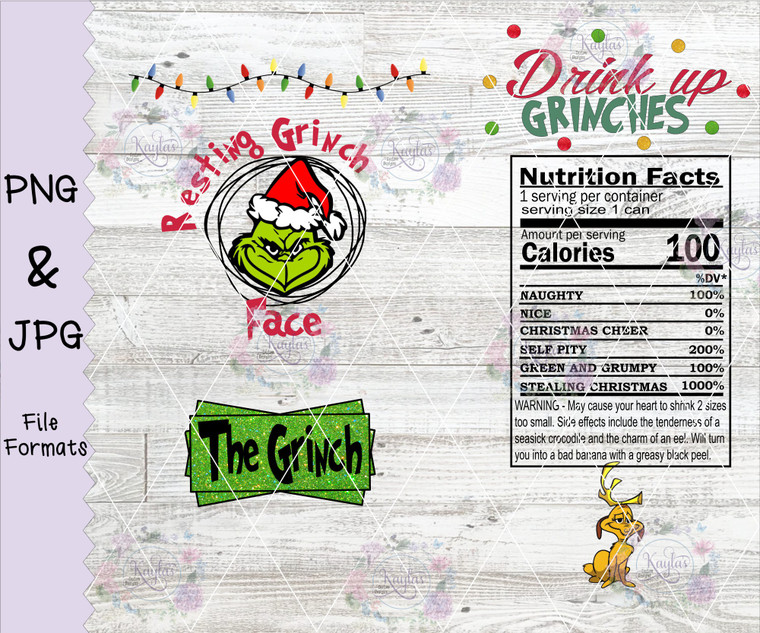 Grinch Can Inspired THE GRINCH! Digital Download