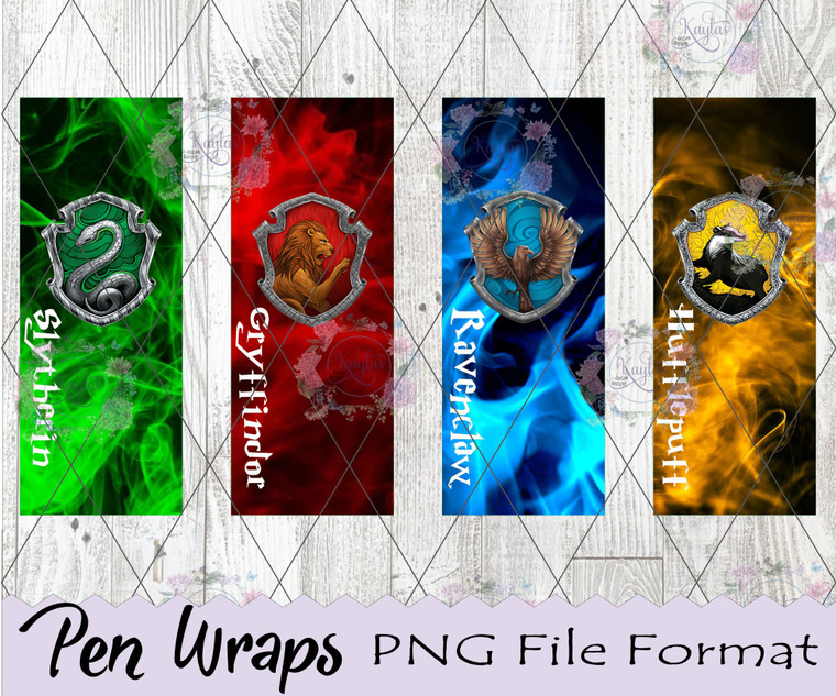 Harry Potter Houses Pen Wrap Digital Download