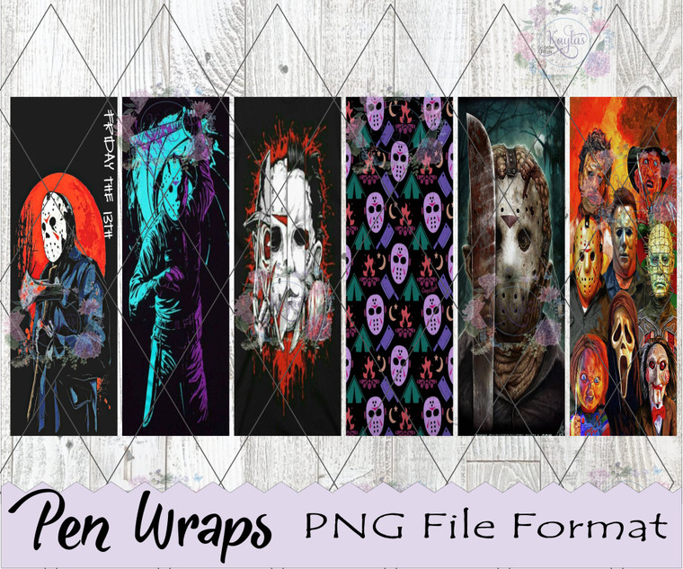 Jason Horror Movie Pen Wraps Digital Download