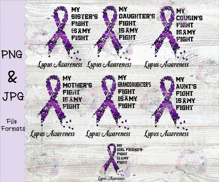 Lupus Awareness Ribbon Family Awareness Digital Download