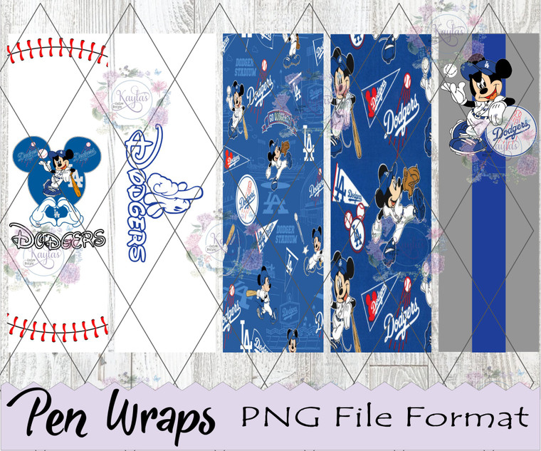 Mickey Mouse LA Dodgers Pen Wraps Digital Download
