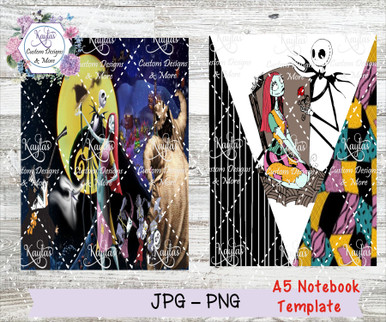 Jack and Sally Notebook Template Digital Download