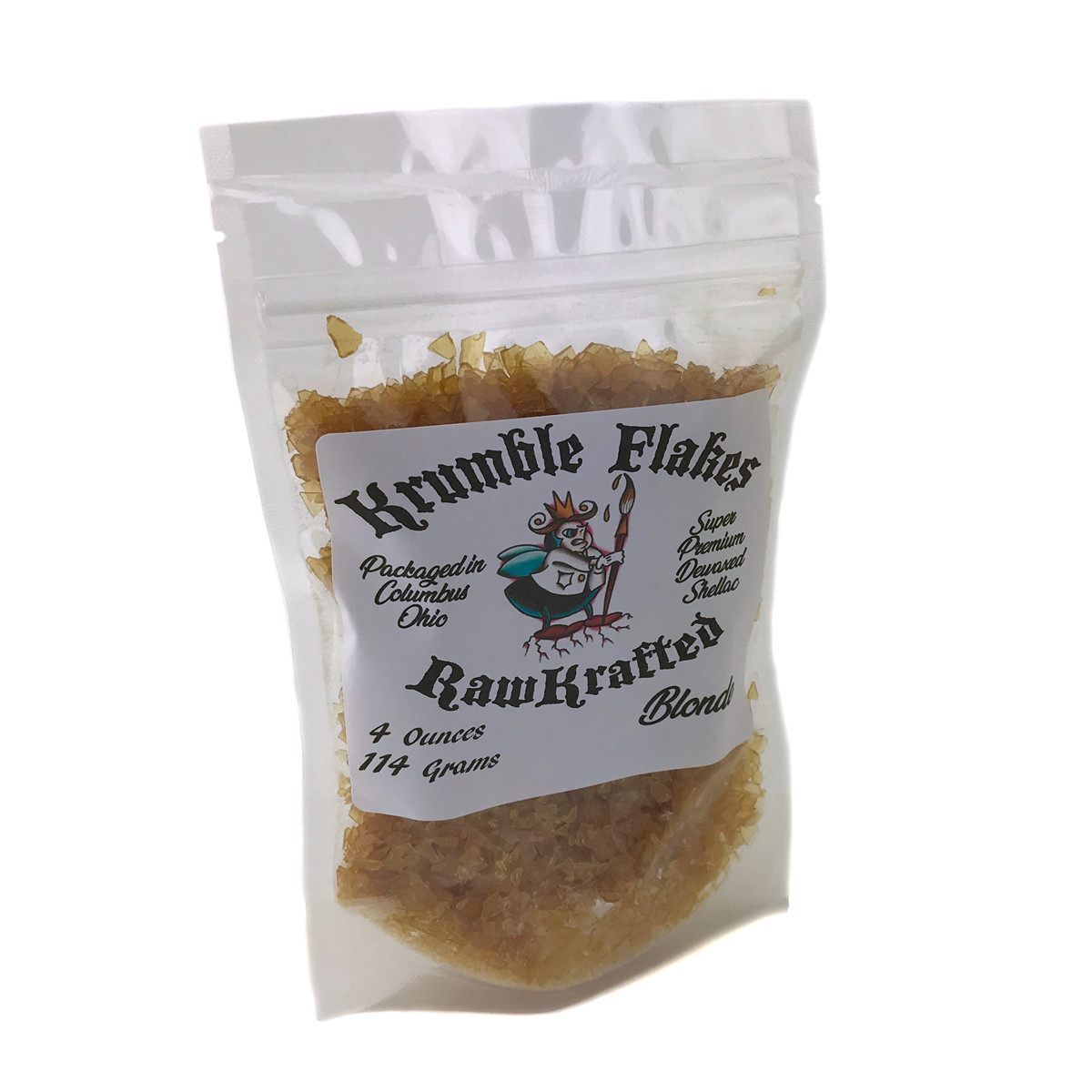 RawKrafted Krumble Flakes Premium Shellac Blonde 4 oz Bag - RawKrafted