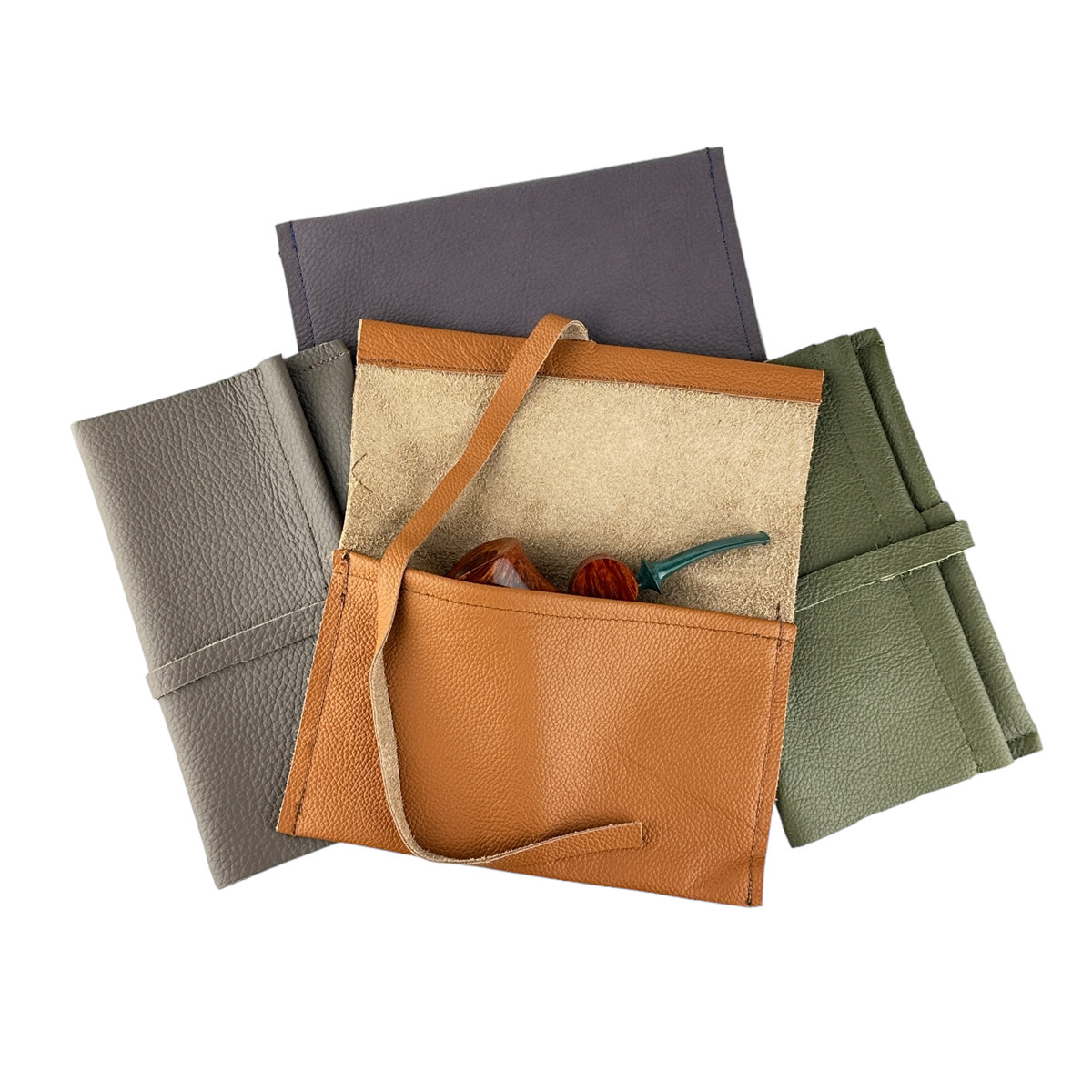 Rollup Pipe Pouch Hand Made Buttery Soft Leather 7.50 inches x