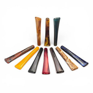 80mm x 9mm Italian Acrylic Stem Small No Saddle Tapered Tenon Polished