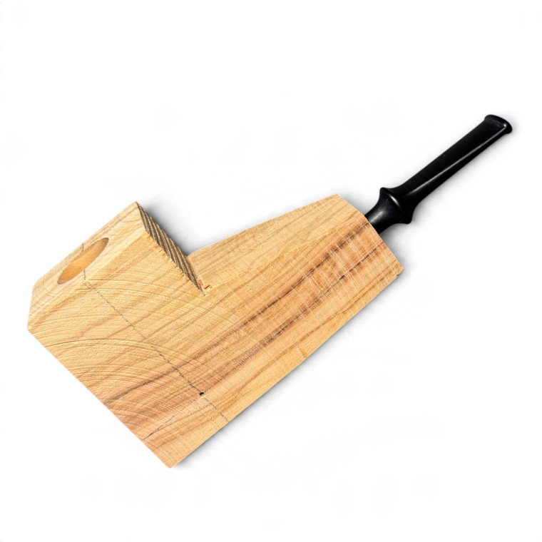 Pre-Drilled Kit Olive Wood L Shape Large Straight w/ Fancy Saddle Acrylic Stem