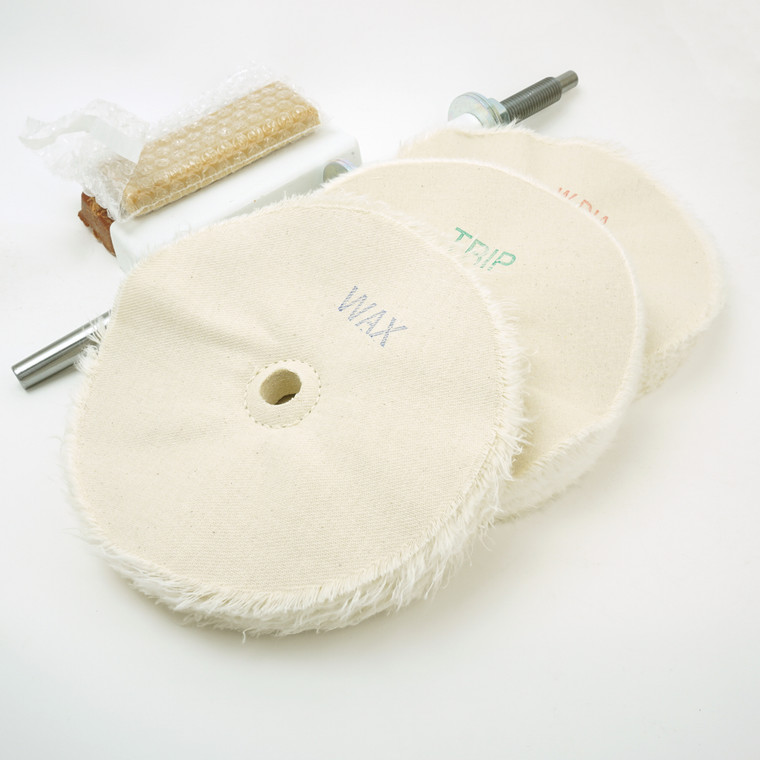 Beall 3 on Lathe Buffing Mandrel Kit w/ 8" Wheels