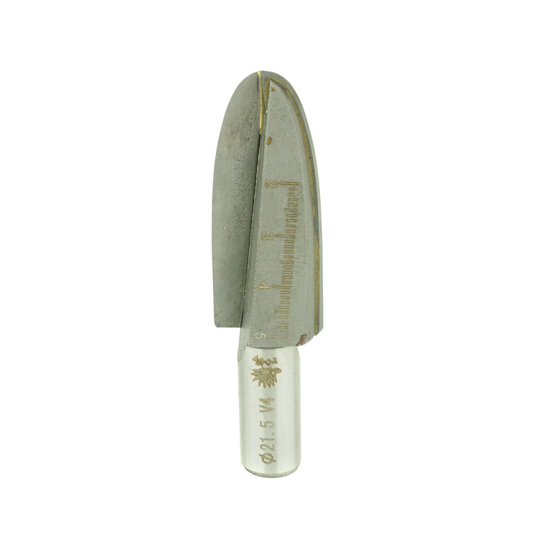 21.5 mm V4 Carbide Chamber Drill by Yu Xuanjie Parabolic to Taper Nose
