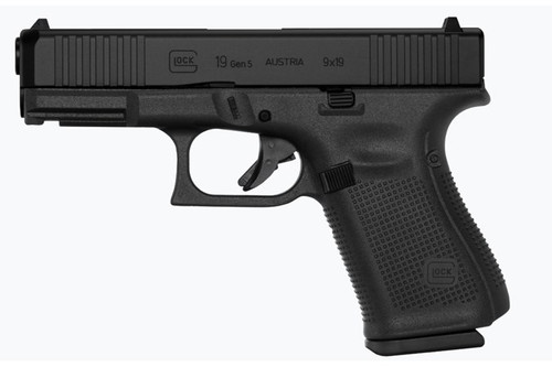 Glock G19 G5 9MM 15+1 4.0" FS 3-15RD Mags, Accessory Rail, Glock nDLC Finish and Marksman Barrel PA195S203