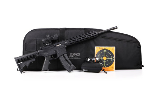 Smith & Wesson M&P15-22 OR 25RD Sport Package with M&P Dot Optic, Case, Glasses, Target 13644