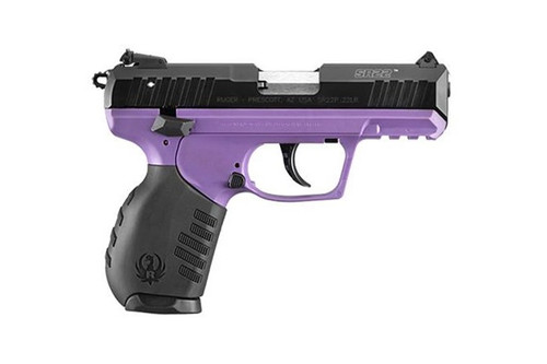 Ruger SR22 22LR Black/Purple Polymer, 10+1, 2 Mags 3606