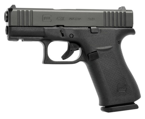 Glock G43X MOS Shield Subcompact 9MM, 10RD, 3.36" Barrel, Black, 2 Mags UX4350201FRMOS
