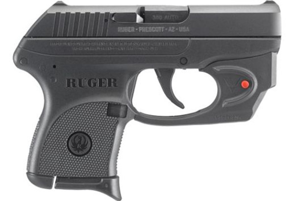 Ruger LCP 03752 380ACP 6+1 with Trigger Mounted Veridian E-Series Red Laser includes Soft Case & 1 Magazine