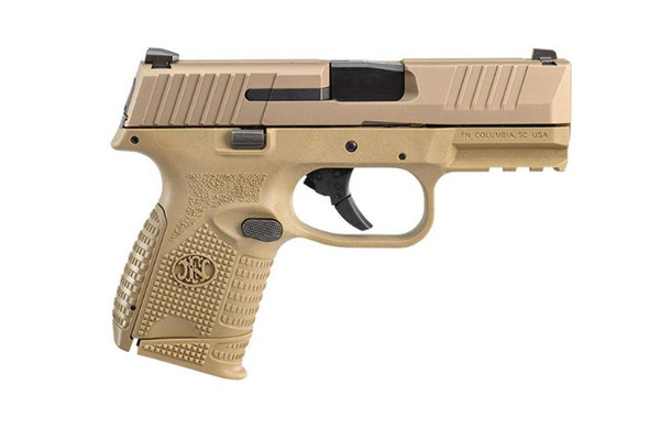 FN  509C 9mm FDE, 3.7" Barrel, 15+1, Fixed Sights, 2 Magazines, and Soft Case 66-100818