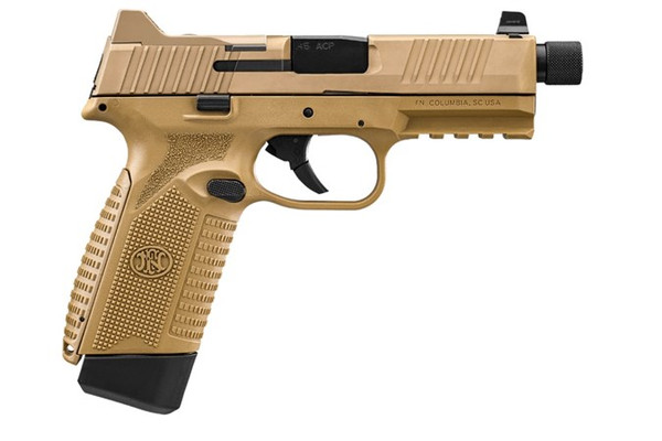 FN 545 Tactical Semi-Auto Pistol 45ACP 18RD 4.71" Threaded Barrel, Flat Dark Earth, Optic Ready 66-101384