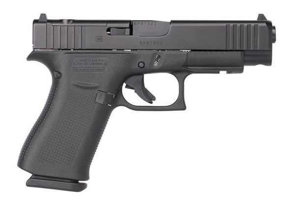 GLOCK G48 Semi-Auto Pistol 9MM MOS 15+1, 4.01" Barrel, Black, Fixed Sights, Front Rail PA4850203FRMOS
