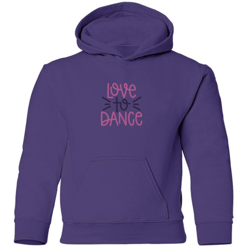 Love To Dance purple Youth Pullover Hoodie