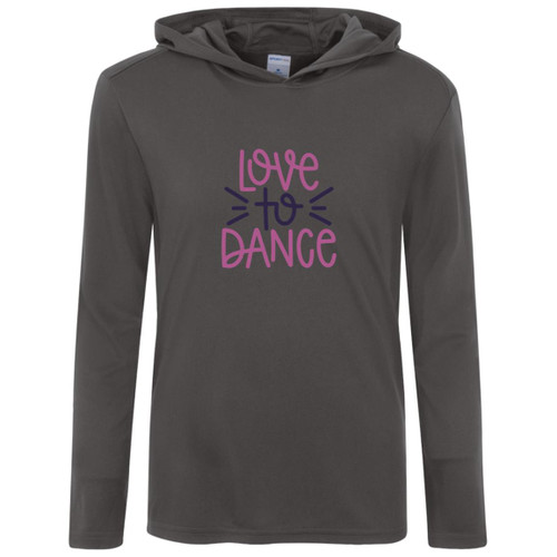 Love To Dance purple Youth Competitor Hooded Long Sleeve