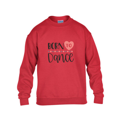 Born To Dance Heart Youth Heavy Blend Fleece Crew