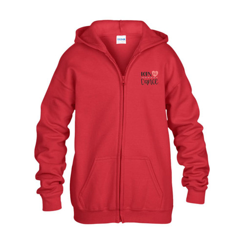 Born To Dance Heart Youth Heavy Blend Full Zip Hoodie