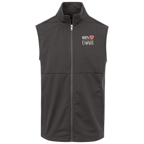 Born To dance White Adult Soft Shell Vest