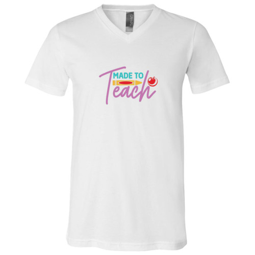 Made To Teach Short Sleeve V-Neck T-Shirt