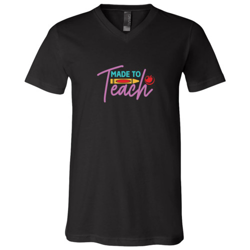 Made To Teach Short Sleeve V-Neck T-Shirt