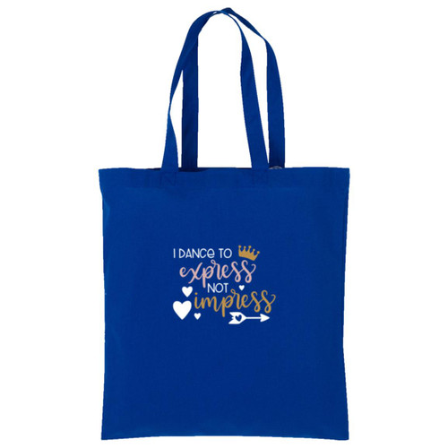 I Dance To express not Impress white Cotton Tote