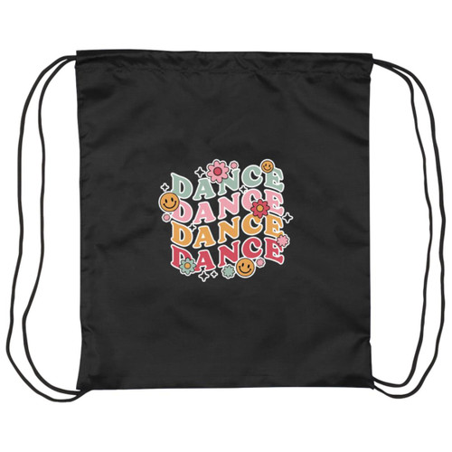 Dance, Dance, Dance white Drawstring Cinch Bag