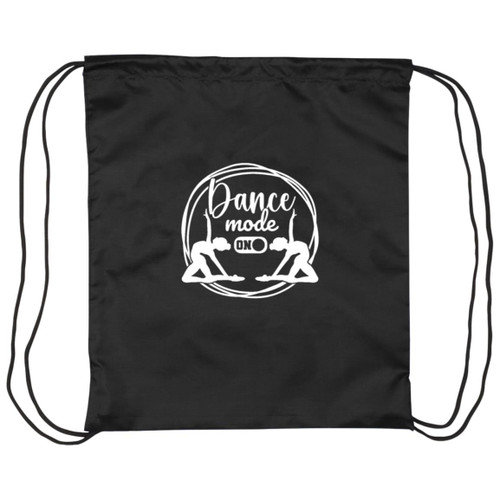 Dance Mode On White Drawstring Cinch Bag