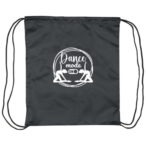 Dance Mode On White Drawstring Cinch Bag